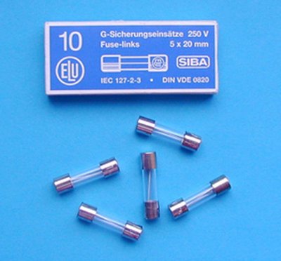 glassäkring - finsäkring 5x20 tröga 10-pack