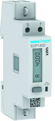 Hager Energimätare ECP140D 1-fas 40A Direkt Puls