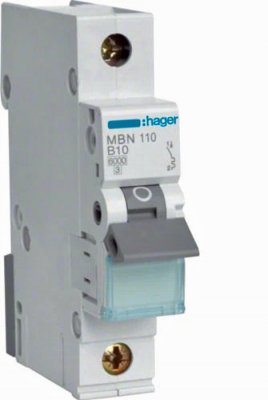 hager MBN110 1-pol 10A skruv 3250614310072