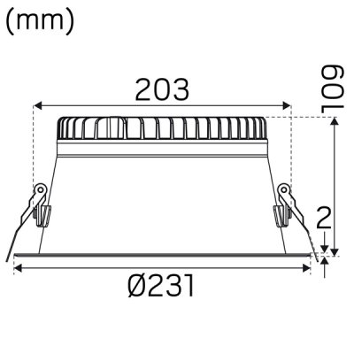 Hide-A-Lite Echo L 30W måttskiss 7474812