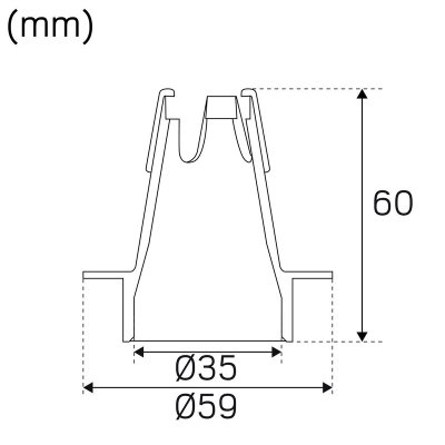 Hole in one downlights LED måttskiss