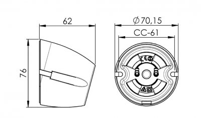 Ifö Basic sockel Vit vägg E27
måttskiss