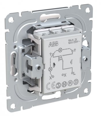 inkoppling abb strömställare trapp utan ram 6438199011202