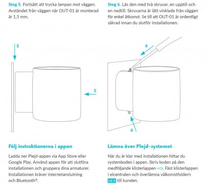 inkoppling plejd OUT-01-B steg 3 plejd appen