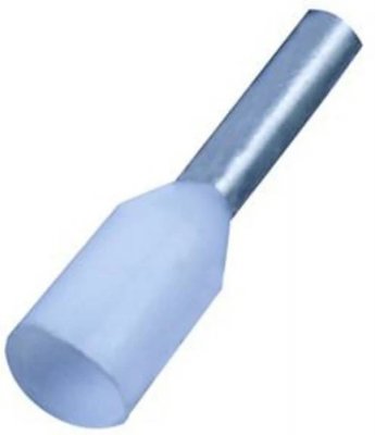 isolerad ändhylsa 0,75 mm2 vit Typ AT0,75-14