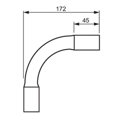 jmkl32hf 6438199008301 rörböj 32mm