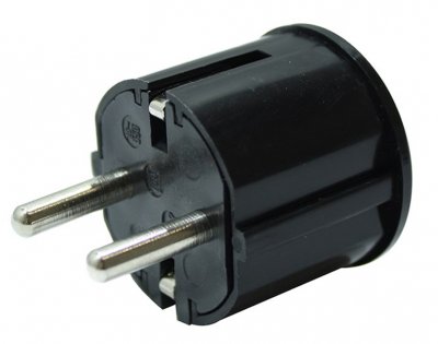 jordad stickpropp svart 16A 250V