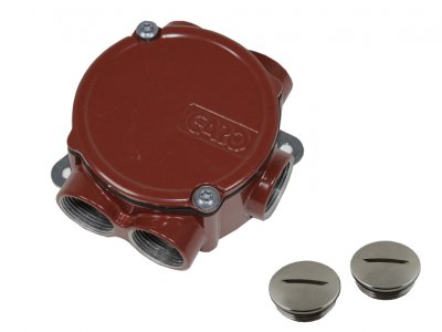 kopplingsdosa lättmetall locus 5 röd ip67 353969 7331185224138