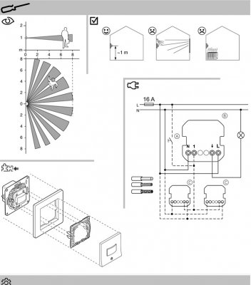 Kopplingsschema exxact rörelsedetektor