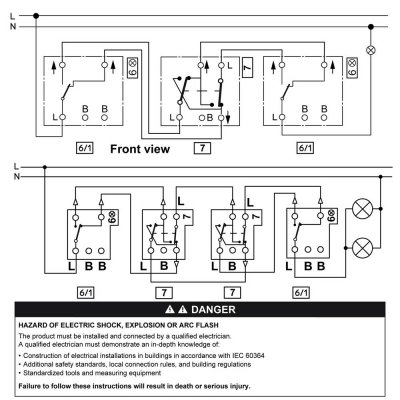 Kopplingsschema till kors brytare elko