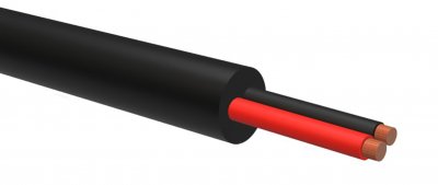 Dubbelisolerad Ledkabel RKKB 2x0,75mm2 röd/svart