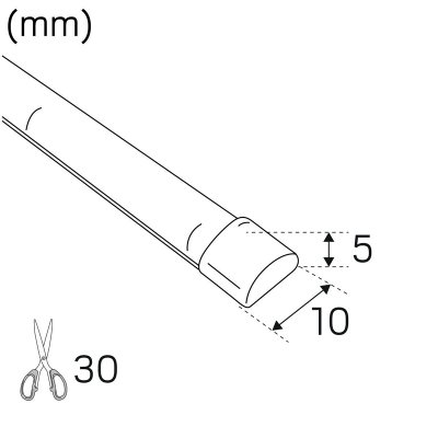 Måttskiss LEDstrip 24V Line IP67 Opal MidLum
