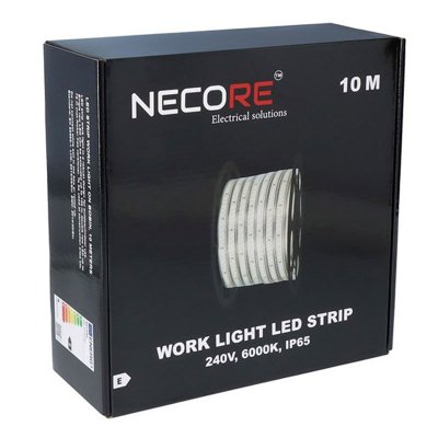 ledstrip arbetsbelysning single 10m ip65 8w på bobin i låda