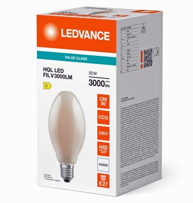 ledvance led hql filament 80 3000lm 20w 840 e27 4099854071799