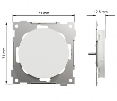 måttbild centrumlock blindlock renvit eko50067 7020160500670