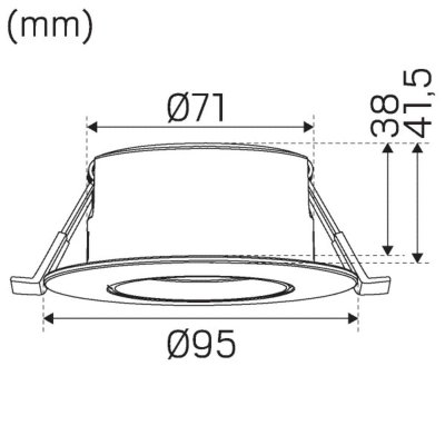 måttskiss comfort g4 Quick iso tilt downlight