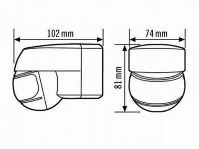 måttskiss esylux sensor md200