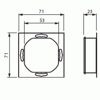 måttskiss ip44 tätning abb 2TKA000002G1 6418677328176