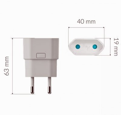 måttskiss plejd smart plug dimmer spd-01 7330018011334