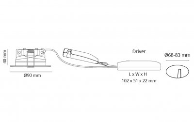 måttskiss sg-armaturen junistar eco outdoor ip44 vit