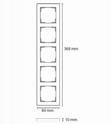 måttskiss sg ram 5-fack svart 78033 7021987804118