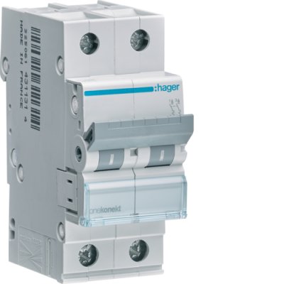 Hager Automatsäkring MCN skruvanslutning 2-polig