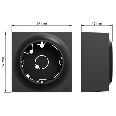 measurments förhöjningsram hög elko one svart 7020160500274