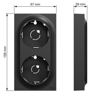 measurments 2-f elko one svart eko50023 7020161500235