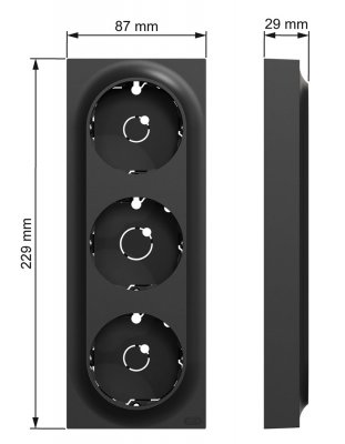 measurments 3-f låg elko one svart eko50025 7020160500250