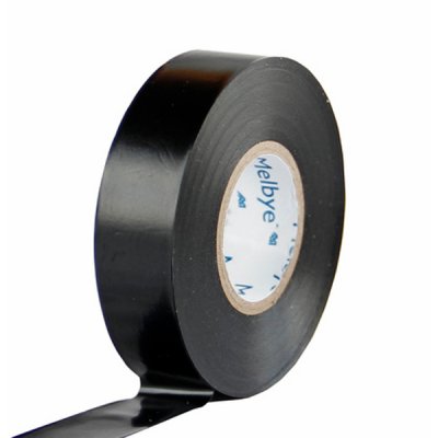 Melbye Eltejp svart 19mm x 20m