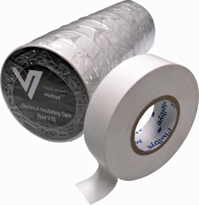 Melbye Eltejp vit 19mmx20m