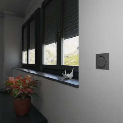 miljöbild elko one strömställare jalusi svart 7020160500557