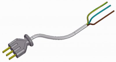 Norwesco-Sladdställ Spis 1-fas 230V 25A längd 140cm