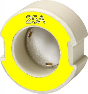 Passdel D II, 25 A, Gul