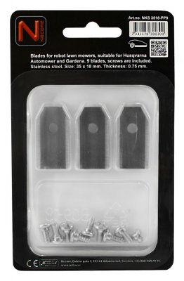reservblad 9-pack husqvarna gardena robotklippare nks-3518-pp9