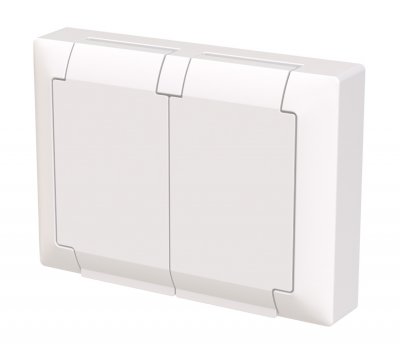 saga 2-v vägguttag IP44 6438199009698 2TKA00004882