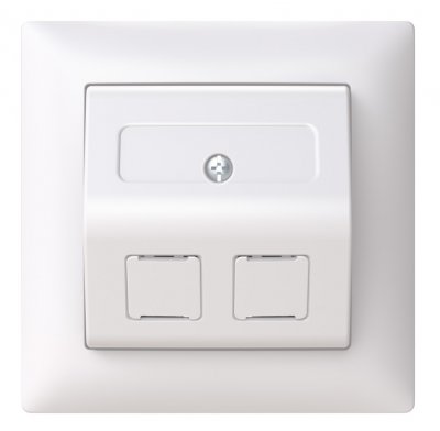 saga nätverksuttag med 2 st keystone modularjack