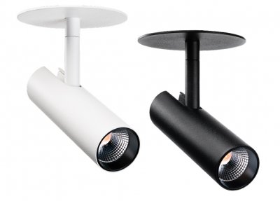 sg-armaturen spotlight tube micro r svart och vit