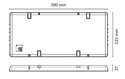 SG glesbox Unibox måttskiss glespanel