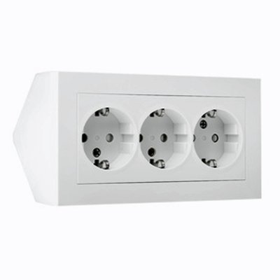 sg hornuttag 3 vags vit ip21 komplett hornbox e nummer 1893366 sg 77640