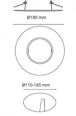 SG Rehab-ring 180mm linedrawing
