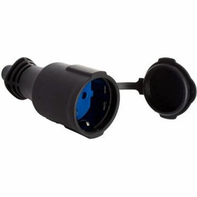 Skarvuttag schuko med lock 16A 5707C