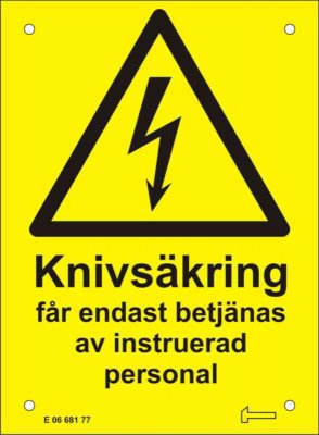 skylt h26 knivsäkring a6 7330069004200