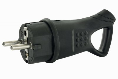 Stickpropp med greppring IP44 utomhusbruk