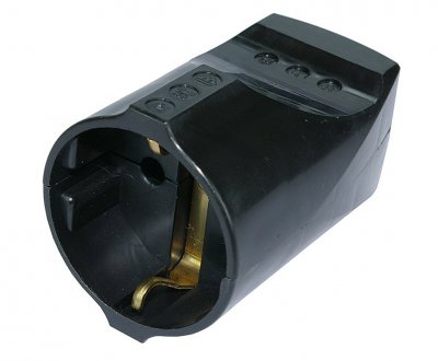 svart skarvuttag för inomhusbruk 16a 7331176145619