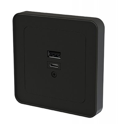 svart usb uttag a+c 18w desigx 7053531583033