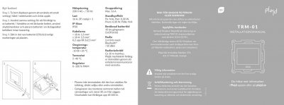 Svensk Manual till TRM-01 sida 1