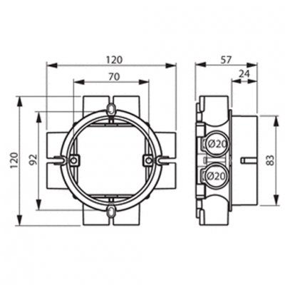Takdosa AU70 ABB beskrivning måttskiss 6418677332357