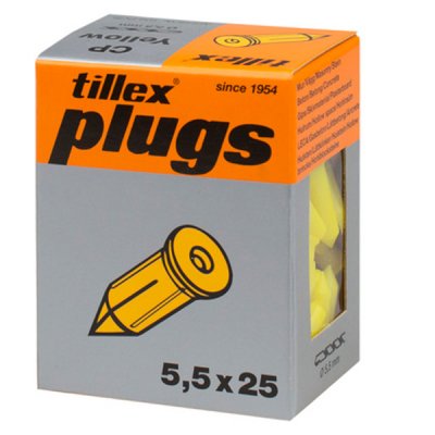 tillex clipsplugg cp gul 5,5x25 100st frp