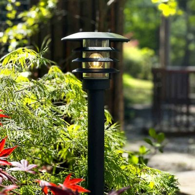 trädgårdsbild nr2 saturnus pollare mörkgrå 3w led